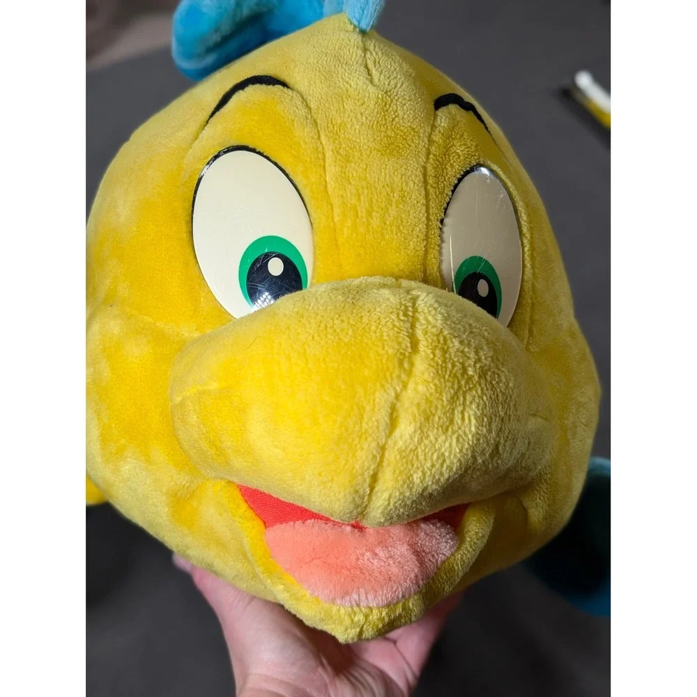 Jumbo Disney Flounder Plush Stuffed Animal Yellow Blue The Little Mermaid 21